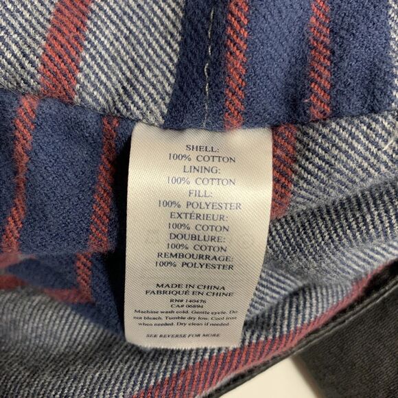 Faherty Jacket Mens XLarge Washed Black Canvas CPO Blanket Lined Shacket Jacket - Picture 13 of 13